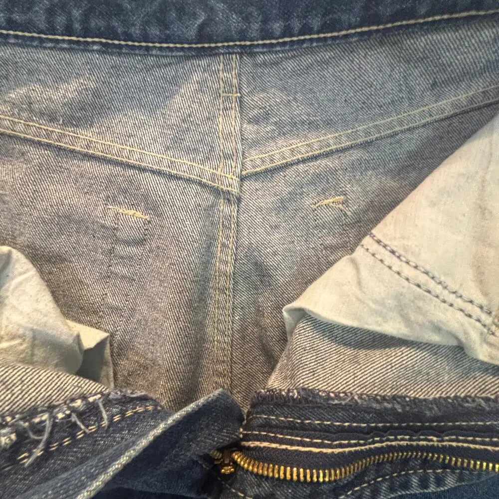 Vintage Loose Y2K Jeans Mens 32x33 Blue Denim Cotton Medium Wash Cargo Quay